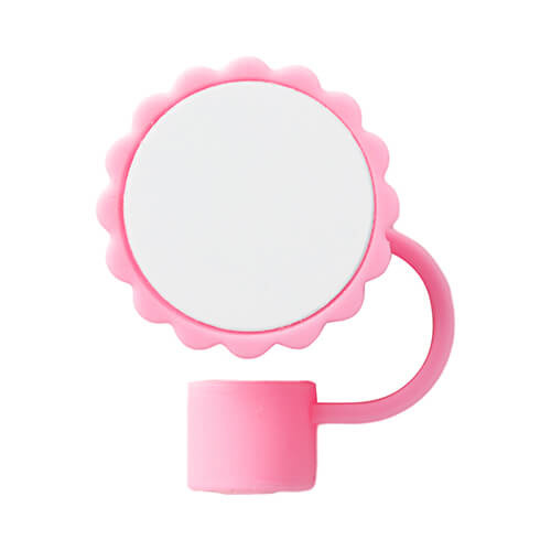 Copertura in cannuccia in silicone Ø 0,8 cm per sublimazione - fiore rosa
