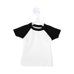 Mini T-Shirt per Sublimazione con appendiabiti - nero
