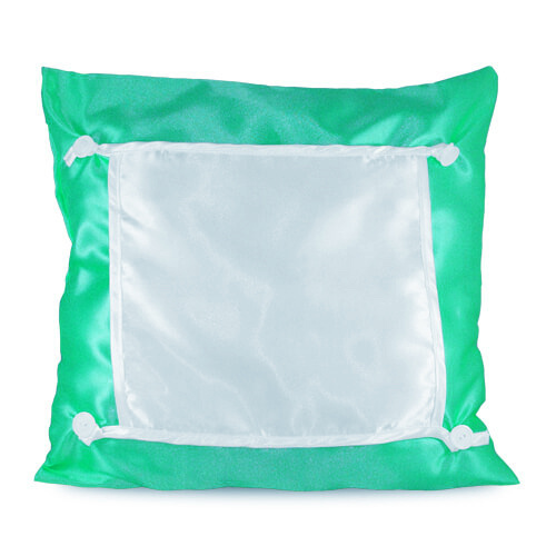 Copricuscino ECO verde 40 x 40 cm per sublimazione di trasferimento termico