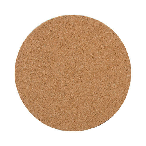 Sottobicchiere in cartone e sughero per tazza a sublimazione - cerchio