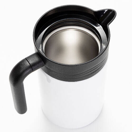 Caraffa termica in acciaio inox da 1500 ml per sublimazione - bianco