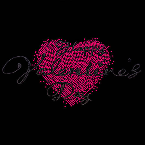 Foglio grande con zirconi per trasferimento termico - cuore