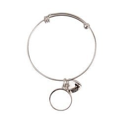 Bracciale con sfera, cuore e pendente circolare per stampa sublimatica 