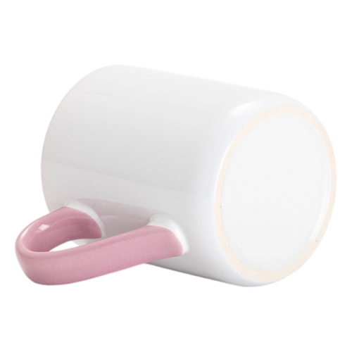 Tazza da 325 ml per sublimazione - con interno e manico rosa