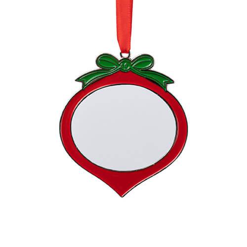 Ciondolo albero di Natale in metallo per sublimazione - ovale