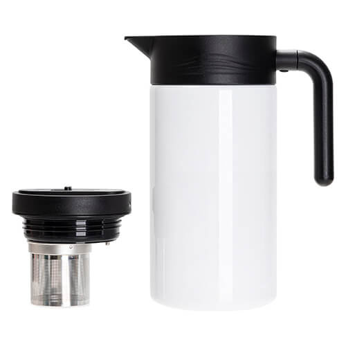 Caraffa termica in acciaio inox da 1500 ml per sublimazione - bianco