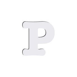Lettera decorativa da MDF per sublimazione 10 cm P