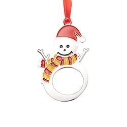 Ciondolo albero di Natale in metallo per sublimazione - pupazzo