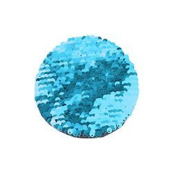 Patch paillettes bicolore da sublimare - cerchio celeste Ø 10 cm