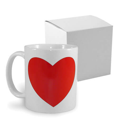 Tazza con Cuoricino Magico con scatola Sublimazione Trasferimento termico
