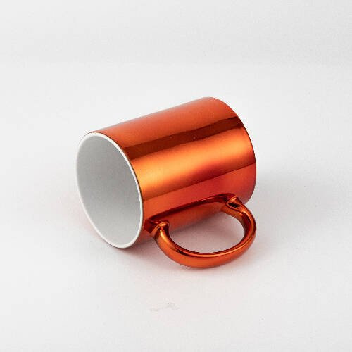 Tazza 330 ml per sublimazione - arancia, con una scatola di cartone