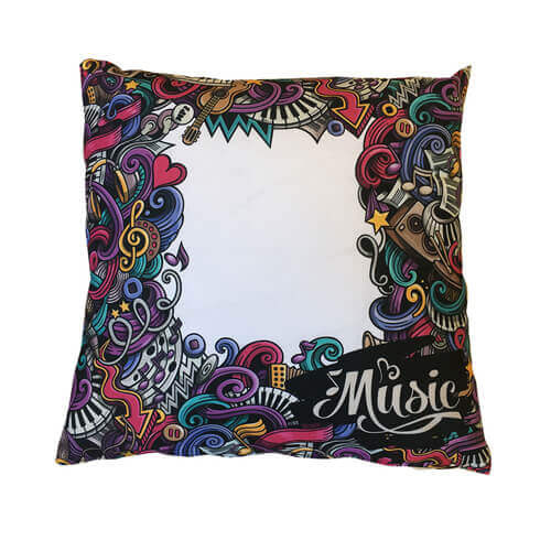 Federa in raso 38 x 38 cm per sublimazione - Mad Music