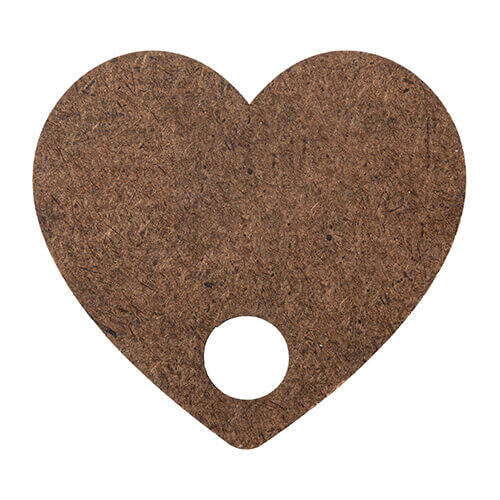 Badge con nome in fibra di legno per una tazza 480 / 600 / 540 / 750 ml per sublimazione - cuore