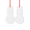 Pendente in MDF bifacciale per sublimazione - pupazzo di neve