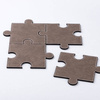 Sottobicchiere in pelle a forma di puzzle per sublimazione - grigio
