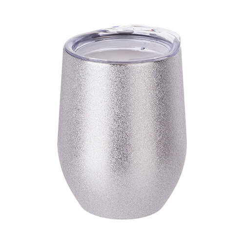 Tazza per vin brulè 360 ml per sublimazione - glitter argento
