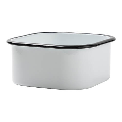 Ciotola smaltata 16 x 16 x 7 cm per sublimazione