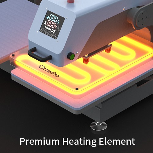 OtterPro Air 40 x 60 cm pressa piana pneumatica a due stazioni - blu