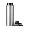 Borraccia in alluminio argento da 850 ml con tappo a vite con inserto grigio per sublimazione