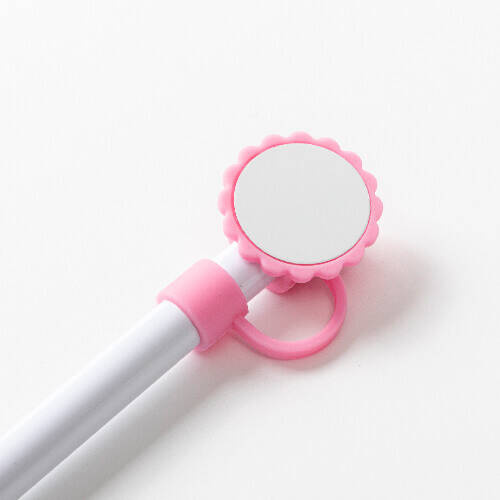 Copertura in cannuccia in silicone Ø 0,8 cm per sublimazione - fiore rosa