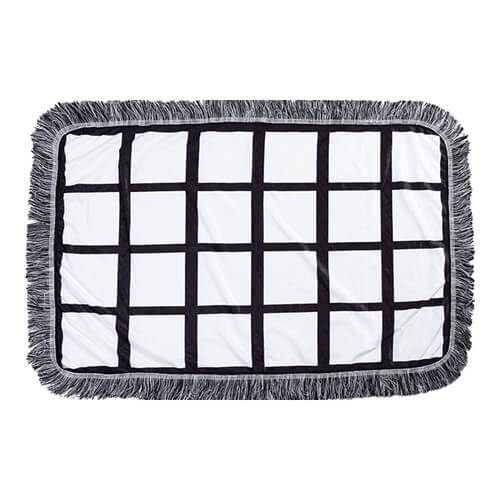 Coperta in peluche 80 x 50 cm con pannelli per foto per sublimazione - 24 pannelli