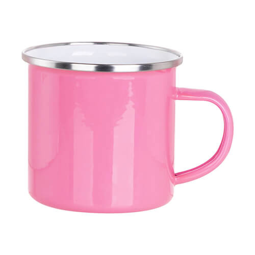 Tazza in metallo 360 ml per sublimazione - rosa scuro