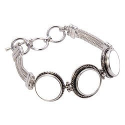 Bracciale in metallo con tre cerchietti per stampa sublimatica 
