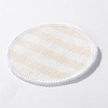 Sottobicchiere in tela Ø 10 cm panna con strisce giallo per sublimazione