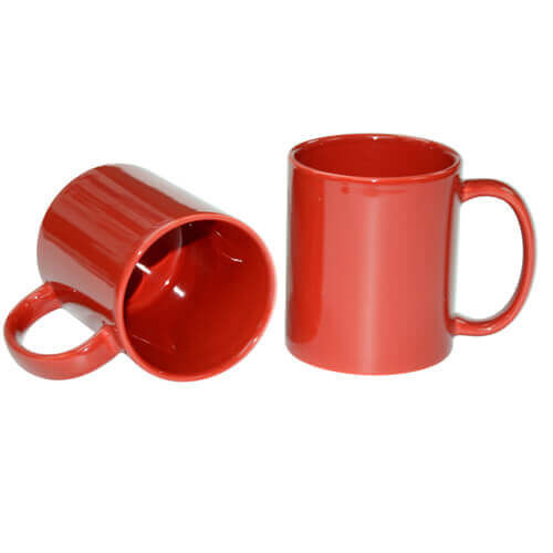 Tazza Full Color rosso, lucido Termostampa