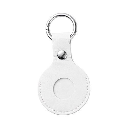 Portachiavi in pelle / custodia AirTag per sublimazione - bianco