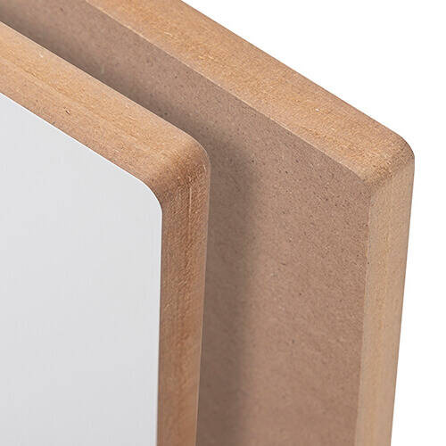 Pannello in fibra per sublimazione 20 x 20 x 1,5 cm - 2 pezzi. - dorso marrone chiaro