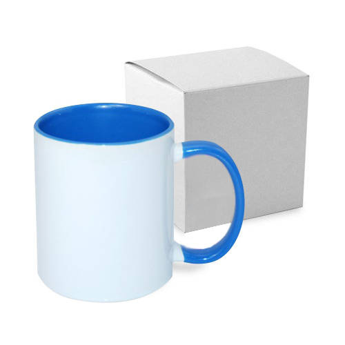 Tazza 330 ml FUNNY blu con la scatola Sublimazione Termostampa