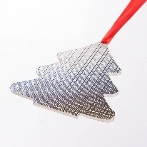 Ciondolo albero di Natale in metallo per sublimazione - albero di Natale