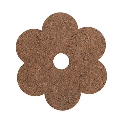 Targhetta con nome in fibra di legno per tazza per sublimazione da 1200 ml - fiori di pesco