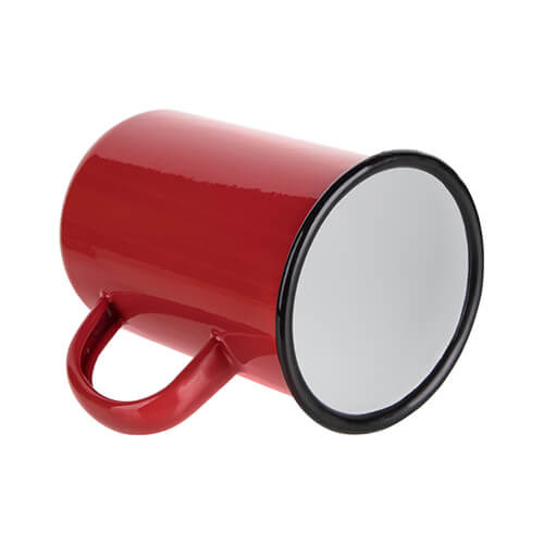 Tazza in metallo 450 ml per sublimazione - rosso
