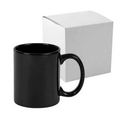 Tazza Full Color nero, lucido, con la scatola Termostampa