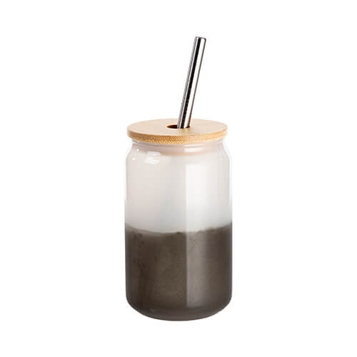 Un bicchiere da 400 ml che cambia colore se esposto al freddo per sublimazione - Nero