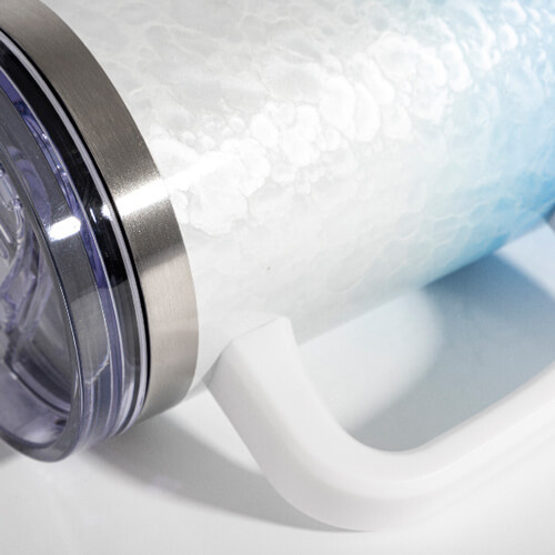 Tazza da viaggio 3D Puff Cloud da 1200 ml per sublimazione - bianco e blu