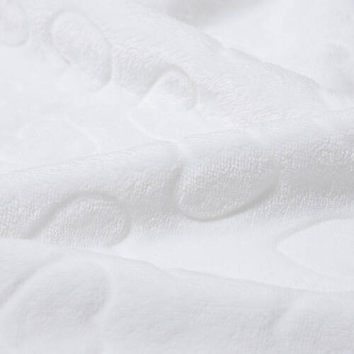 Coperta Minky con cuori per sublimazione - bianca