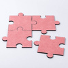 Sottobicchiere in pelle a forma di puzzle per sublimazione - rosa