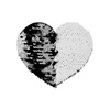 Patch paillettes cuore  bicolore da sublimare - colore nero 12 x 10,5 cm