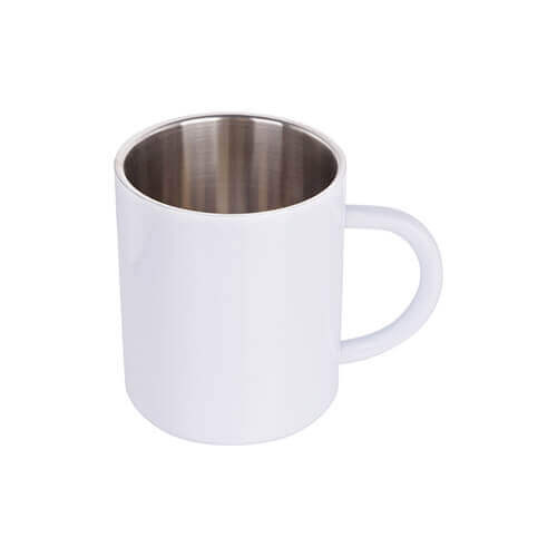 Tazza in acciaio inox Sublimazione Termostampa - bianco