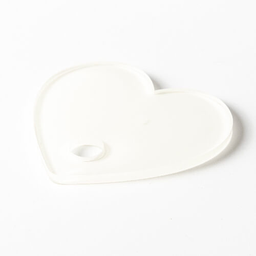 Targhetta in acrilico per tazza 780 / 900 / 1050 / 1260 ml per sublimazione - cuore