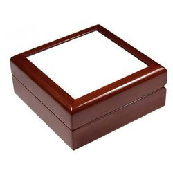 Cofanetto in legno con piastrella in ceramica 15 x 15 cm - Stampa sublimatica a trasferimento termico