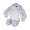 Coniglio di peluche 22 cm con maglietta per stampa a sublimazione - grigio chiaro