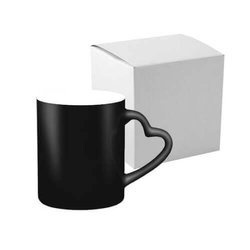 Tazza Magico – nero con manico cuore con la scatola sublimazione Termostampa