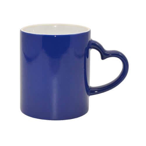 Tazza Magico – blu con manico cuore sublimazione Termostampa