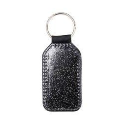 Portachiavi in ​​pelle con glitter per sublimazione - fusto nero