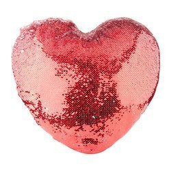 Copricuscino in forma di cuore 39 x 44 cm con paillettes bicolore per  sublimazione – rosso