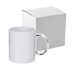 Tazza 330 ml con il manico argento con la scatola Sublimazione Termostampa